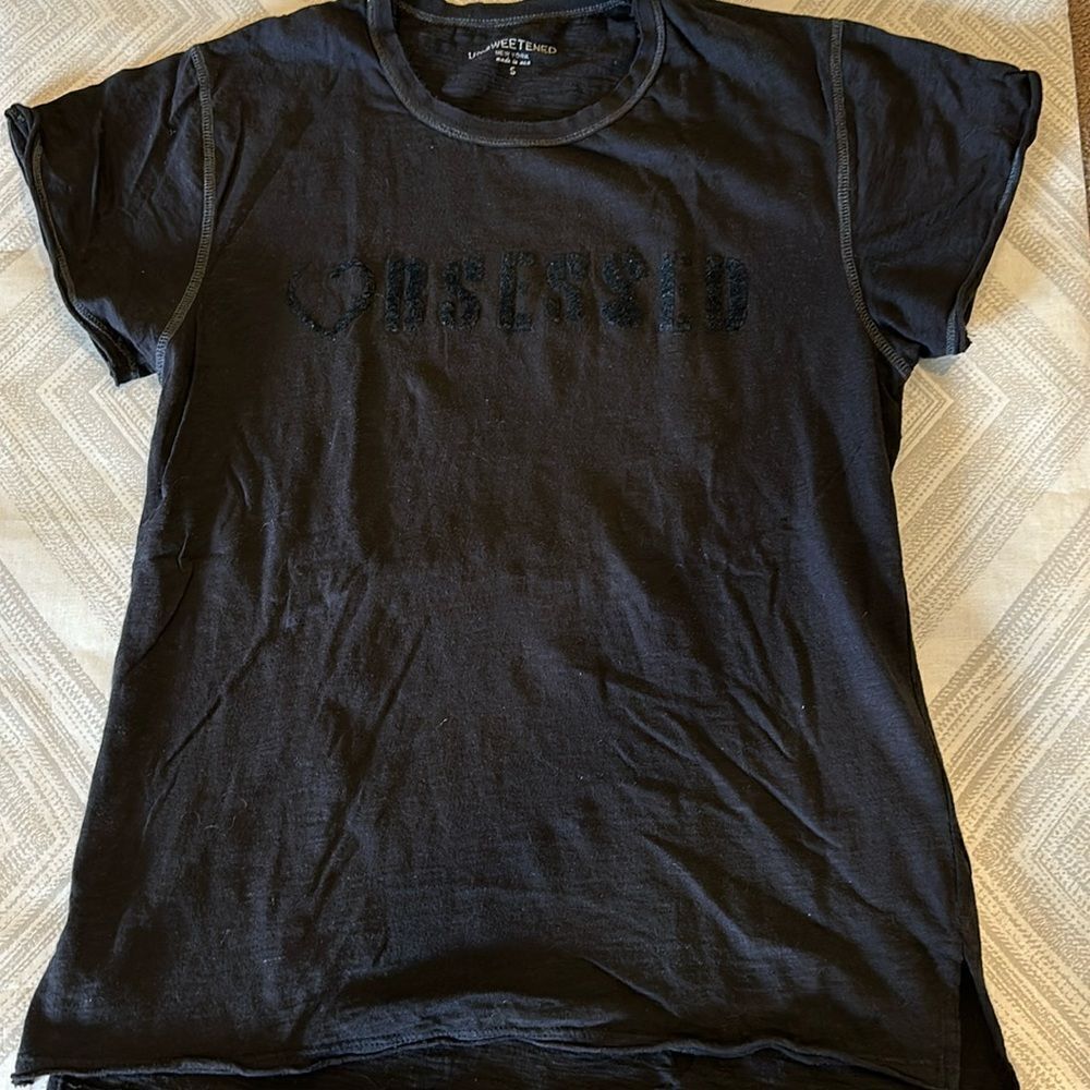 Unsweetened Women’s Black ‘Obsessed’ Short Sleeve Top